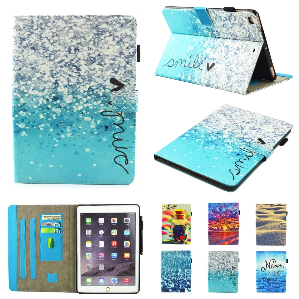 Мультяшный принт многоугольный Чехол книжка из искусственной кожи защитный