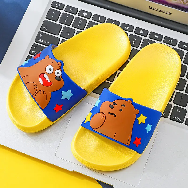 Детские Модные летние шлепанцы сандалии с героями мультфильмов милая обувь