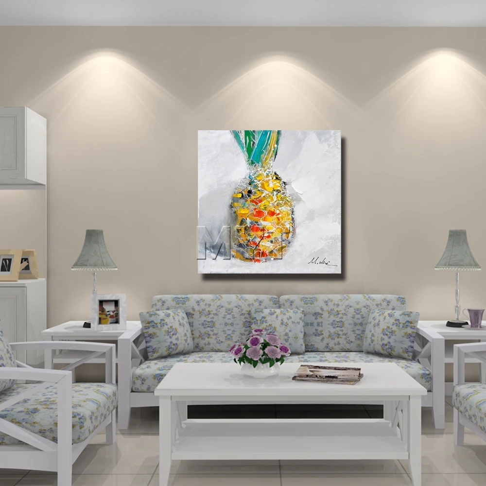 Ананас натюрморт вещи картина маслом c изображением фруктов картины на стену