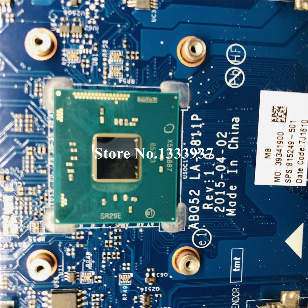 Материнская плата ABQ52 LA-C811P для hp 15-ac 250 G4 250-G4 Материнская плата ноутбука SR29E N3700 815249-001 815249-601 815249-501