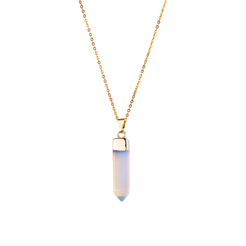 Опал ювелирные изделия натуральное ожерелье с кварцевым камнем тонкая планка