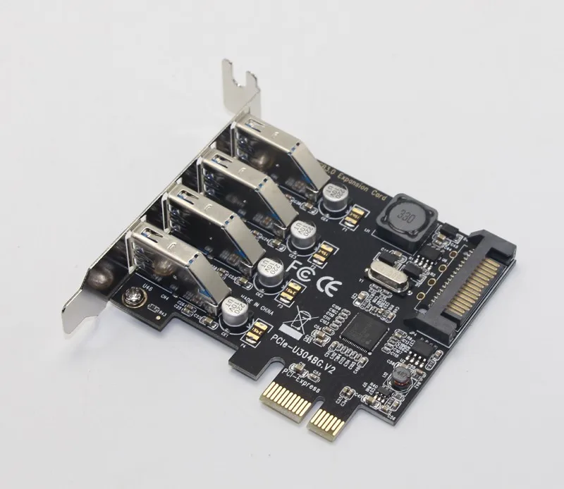 Плата расширения PCI Express на USB 3 0 10 шт. 4 порта с 15-контактным разъемом Sata |