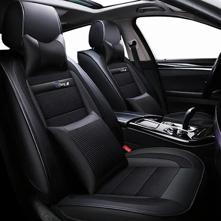 Black Luxury Комплект универсальных чехлов для автомобильных сидений для chevrolet Sonic пригородный Тахо трекер trailblazer траверс trax вольт - Название цвета: Black Luxury
