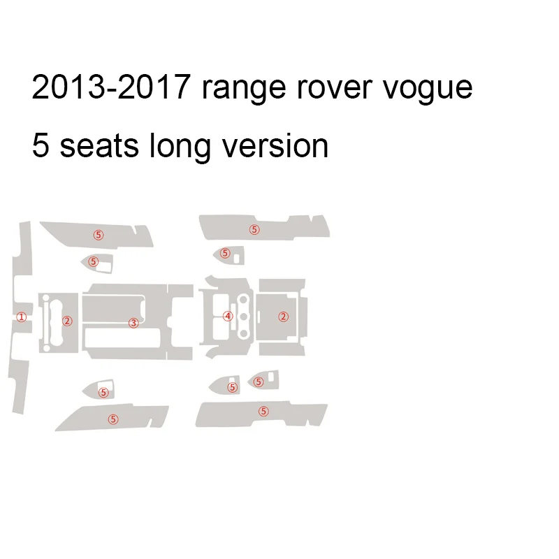 vogue 2013-2017 1 Lsrtw2017 HD Прозрачная носимая ТПУ Автомобильная интерьерная Защитная пленка для range rover vogue 2012 2013 L405 - Название цвета: vogue 2013-2017 1