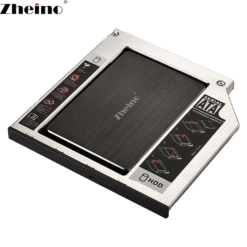Zheino SATA3 SSD с 9,0 мм 9,5 мм 12,7 мм Caddy 60 ГБ 120 ГБ 240 ГБ 360 ГБ 480 ГБ 128 ГБ 256 ГБ 512 ГБ 1 ТБ 2nd HDD Caddy aluminum