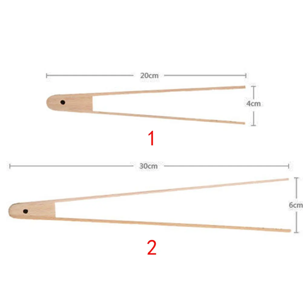 20cm*4cm / 30cm*6cm Wooden Food Clips Toast Tongs Toaster Bacon Clamp Sugar Ice Tea Tong Salad Kitchen Clipping Tool | Дом и сад