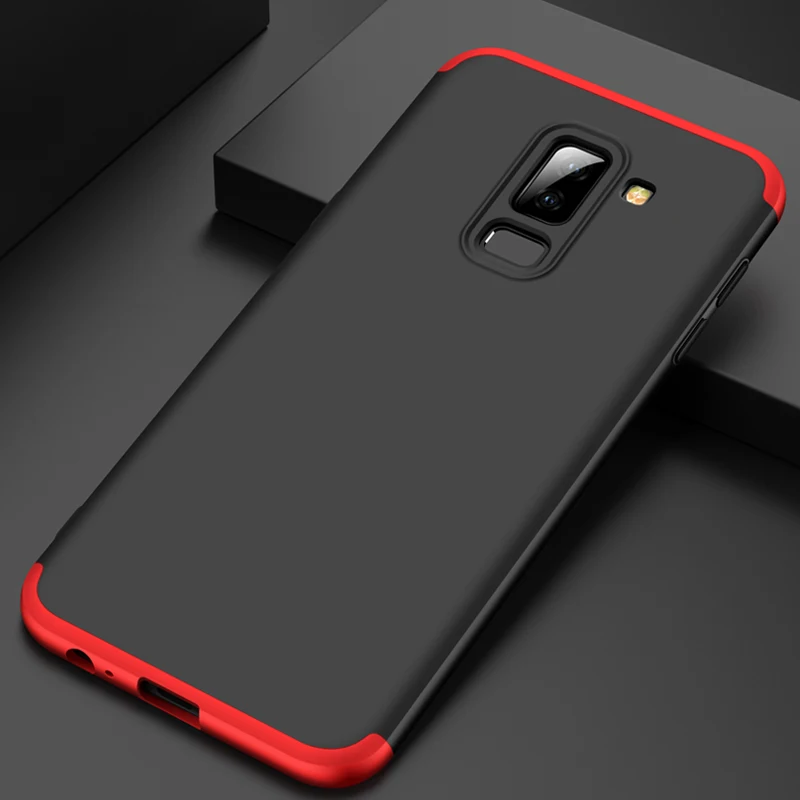 GKK Case for SAMSUNG A6 PLUS 360 Full protection Anti-shock waterproof Hard PC 3 In 1 Design case Samsung Plus Cover | Мобильные