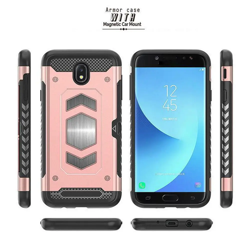 Чехол-броня для samsung Galaxy J3 J5 J7 PRO 2017 EU с магнитными отделениями карт J330 J530 J730 SM-J730 |