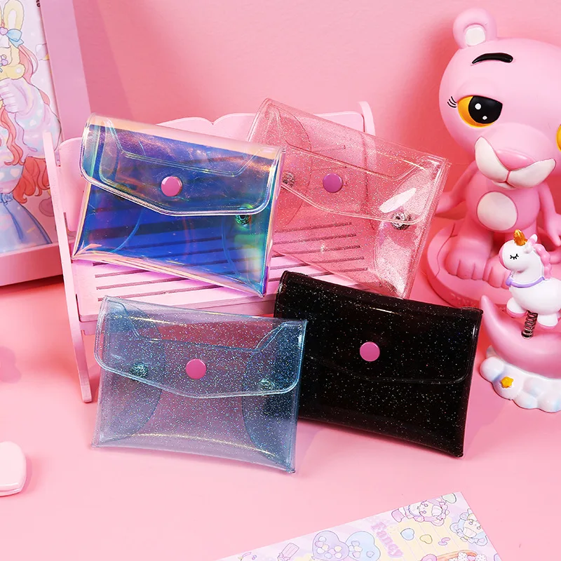 Kawaii Лазерная Монета Кошельки полупрозрачные Деньги сумки студенты радуга желе кошелек небольшой свежий девушка мини клатч