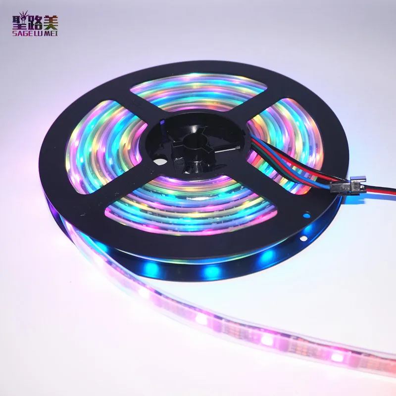 DC 5 V 1 M WS2801 2801 белый черный pcb мечта Цвет 5050 светодиодный пиксельный RGB полоска свет