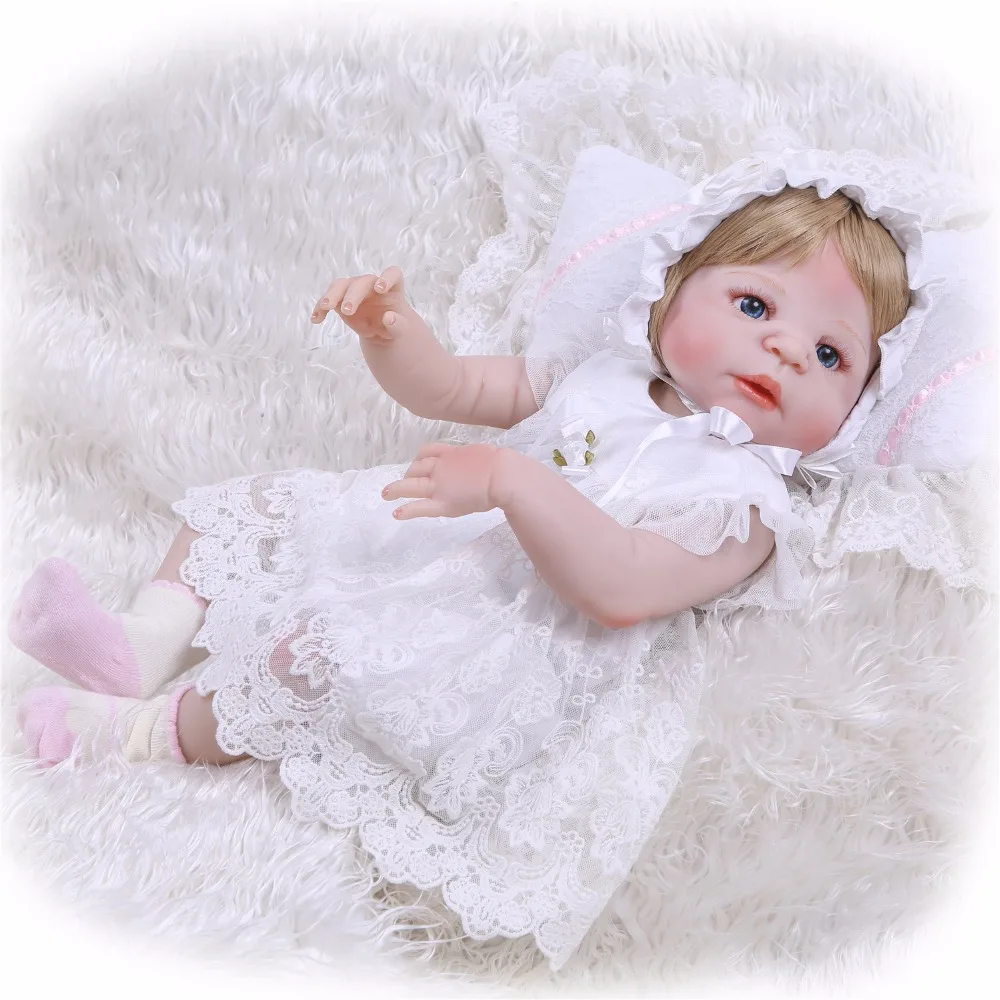 Bebes reborn эксклюзивная Кукла бренд npk 23 &quot57 см полный силикон для новорожденных