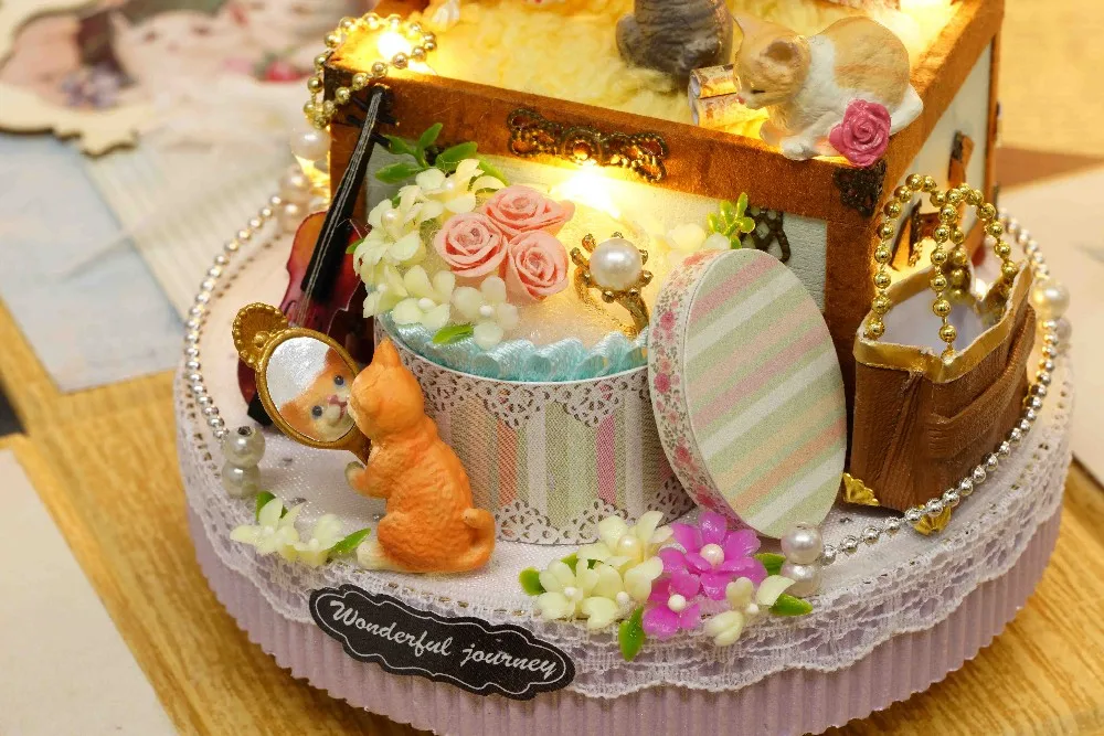 Конфеты кошка Кукольный дом взрыв Каса де BONECA POPPENHUIS коробка аксессуары миниатюрный кукольный домик набор игрушек