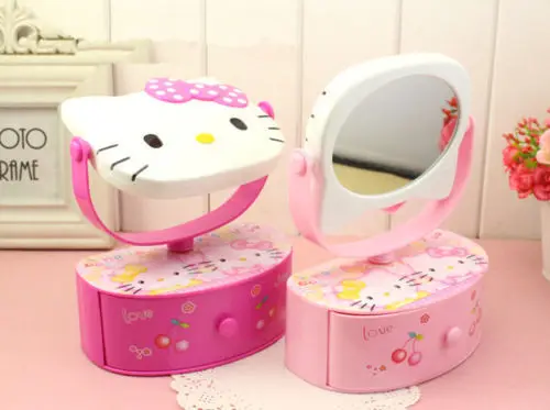 Новая музыкальная шкатулка HelloKitty зеркало для макияжа шкатулка yey-E1035