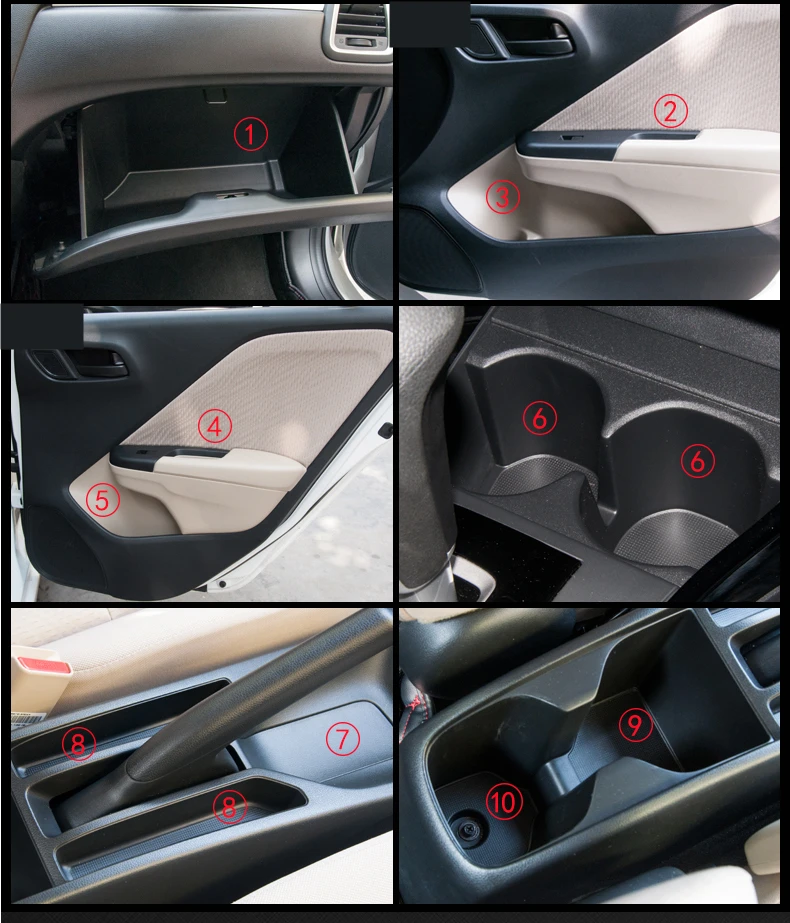 Для Honda City- резиновый коврик для двери Коврик противоскользящий подстаканник аксессуар для украшения салона Стайлинг ворота Слот накладка украшение