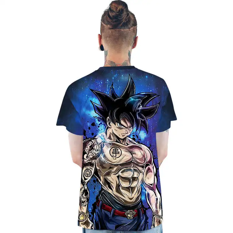 Аниме Dragon Ball Z футболка Super Saiyan Goku Dragonball унисекс все размеры забавные повседневные брендовые