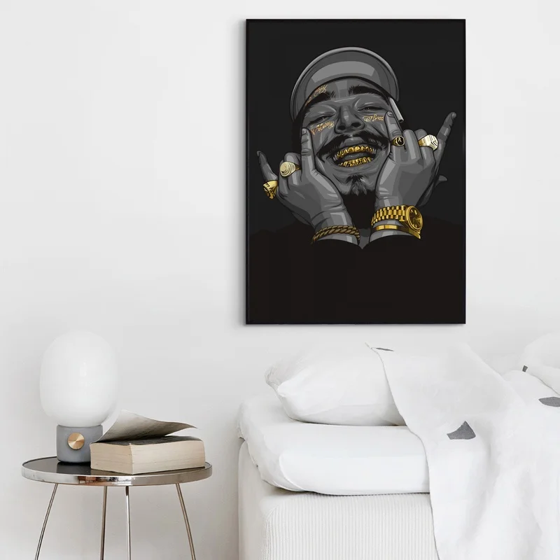 Post Malone хип хоп Рэп звезда музыкальный плакат настенная живопись масляная холст