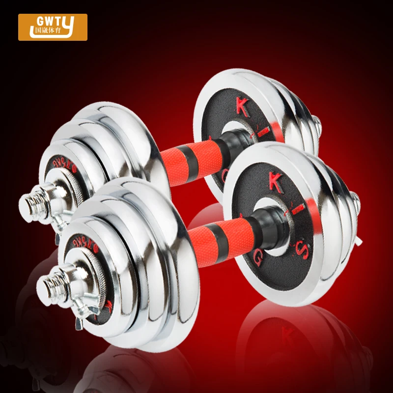 20 кг Регулируемый набор гантелей для фитнеса и бодибилдинга колпачок штанга