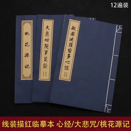 Маленькая буддийская сутра копировальная книга для каллиграфии старинная линия