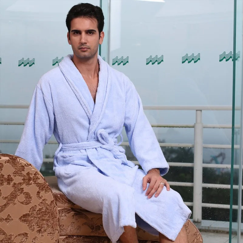 Халат мужской зимний из 100% хлопка с флисовой подкладкой | Мужская одежда