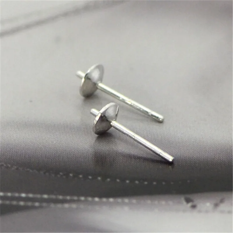 100 шт. серебряные серьги гвоздики с заглушкой сзади|jewelry findings|earring stud poststud earring post |
