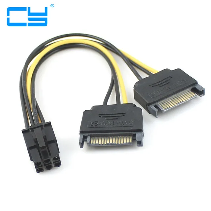 5 шт./лот двойная два SATA 15 контактный штекер M PCI e экспресс карта 6 контактная