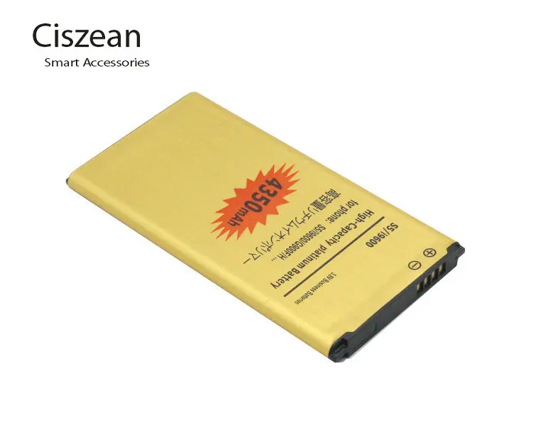 4350mAh Gold Replacement Battery With USB Charger For Samsung Galaxy S5 SV I9600 G900A G900P G900T G900V EB-BG900BBE EB-BG900BBC | Мобильные