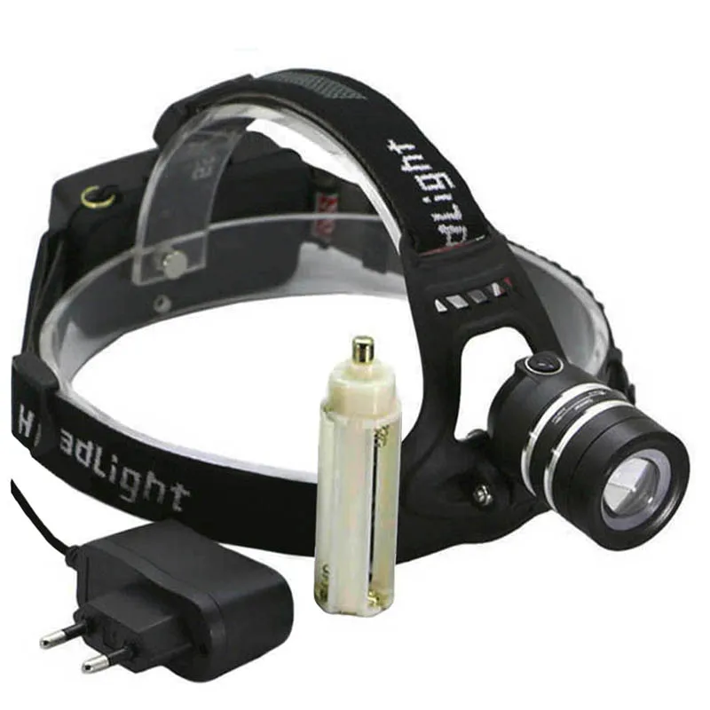 Светодиодный налобный светильник T6 18650 перезаряжаемая лампа Zoomable Zoom Head Lamps by 3x AAA battery 18650 фонарь светильник лампа