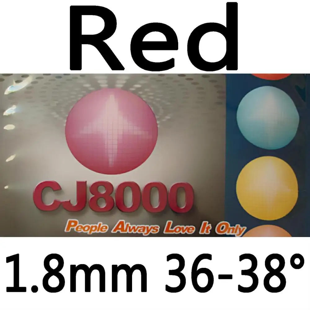 red 1.8mm H36-38 Настольный теннис Палио CJ8000(BIOTECH) 2-боковые петли Тип pips-в настольный теннис/пинг понга резины с губкой(H36-38 - Цвет: red 1.8mm H36-38