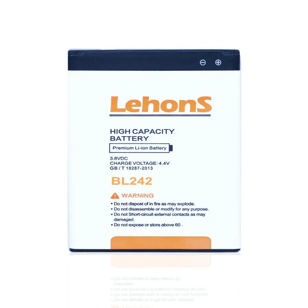 Аккумулятор LehonS 1x BL242 для мобильного телефона Lenovo K3 K30 K31 A6000 A3860 A3580 A3900 A6010 Plus 2300mAh /