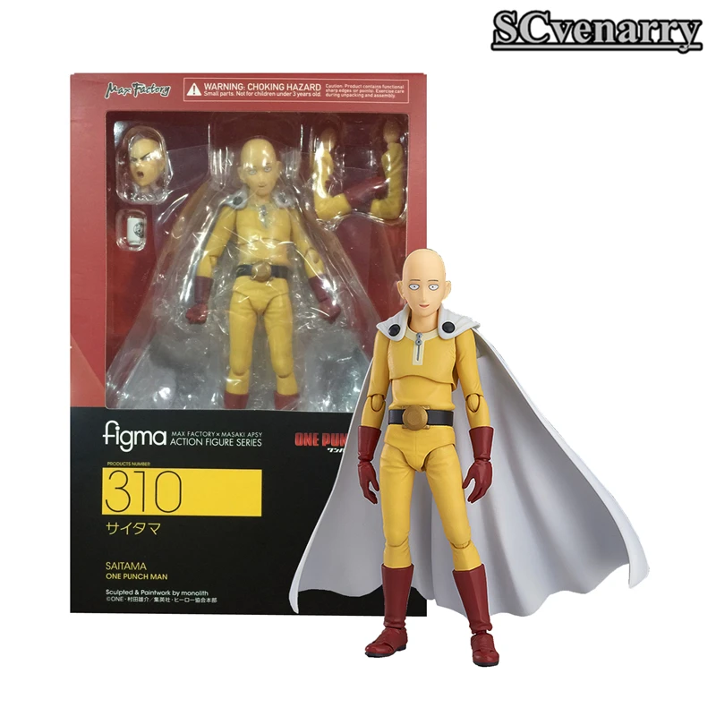 Saitama One Punch Man Figma 310 ПВХ фигурка Коллекционная модель для мальчиков и девочек
