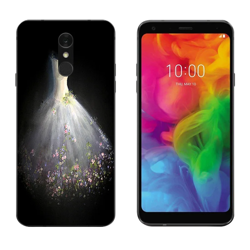 ТПУ чехол для LG Q7 + 5 дюймов Задняя крышка Мягкий силикон полный защитный