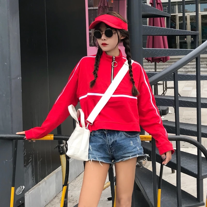 Женский деньги во время одежда на осень Новый harajuku краткое описание Длинные