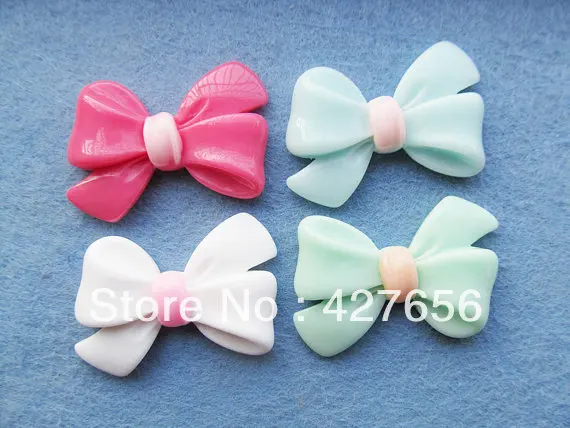 Галстук-бабочка разноцветный полимерный с плоской задней поверхностью, 15 шт., 30,70 мм x 27,44 мм, кабошон с бантом, подвеска с каей, фурнитура, набор для украшения телефона, аксессуары «сделай сам»