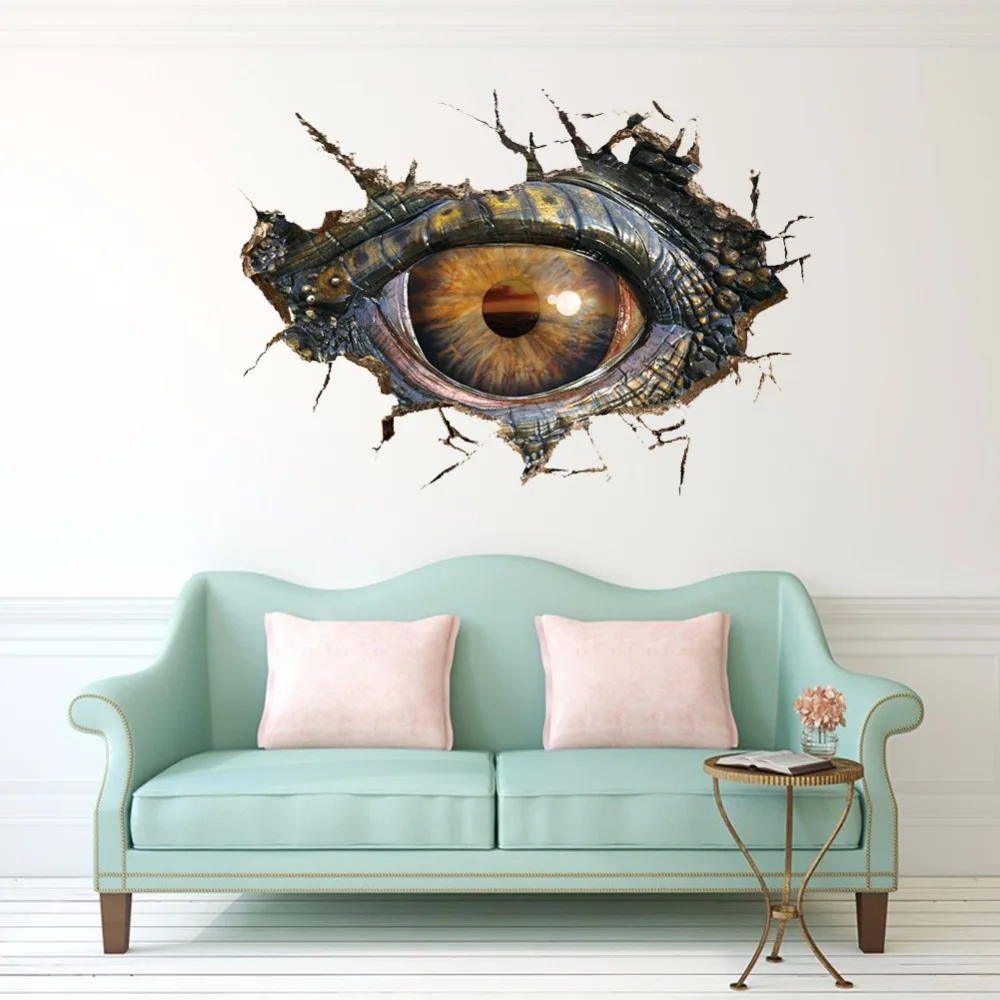 Динозавр настенные наклейки глаза украшение гостиной и спальни Diy виниловые