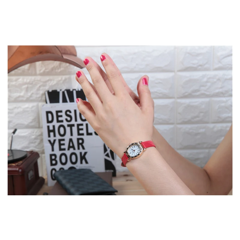 Корейский модный тонкий ремешок женские часы брендовый ремень ретро девушка