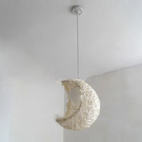 Подвесной светильник для прихожей деревенский бежевый полумесяц спальня