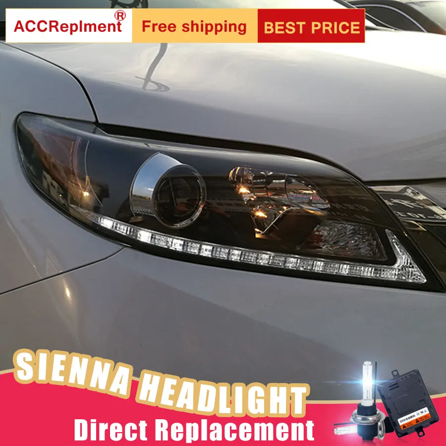 2 шт. светодиодный ные фары для Toyota Sienna 2011-2014 Автомобильные ангельские глазки