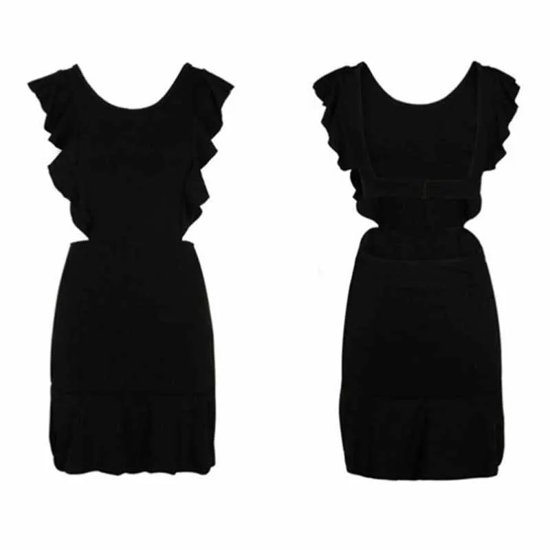 Vestidos платье сексуальное гофрированное без рукавов с большой спинкой пляжное