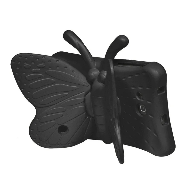 Black Детский чехол фирмы eva, ударопрочный для samsung Galaxy Tab 3 4 7,0 дюймов T210 T230 Tab E Lite T113 детский чехол для планшета с изображением бабочки из мультфильма - Цвет: Black
