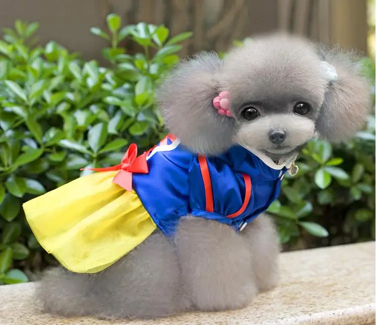 Классическое платье для чихуахуа кружевное свадебное принцессы с белым снегом