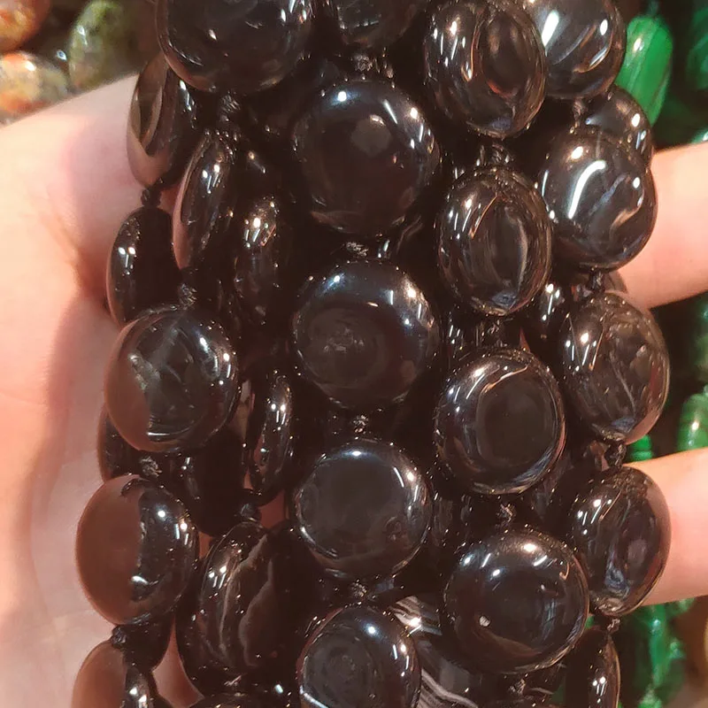 Black agate Натуральный камень ожерелье тигр глаз камень ожерелье с кварцевым камнем 24 цвета на выбор 16x16 18 дюймов - Окраска металла: Black agate