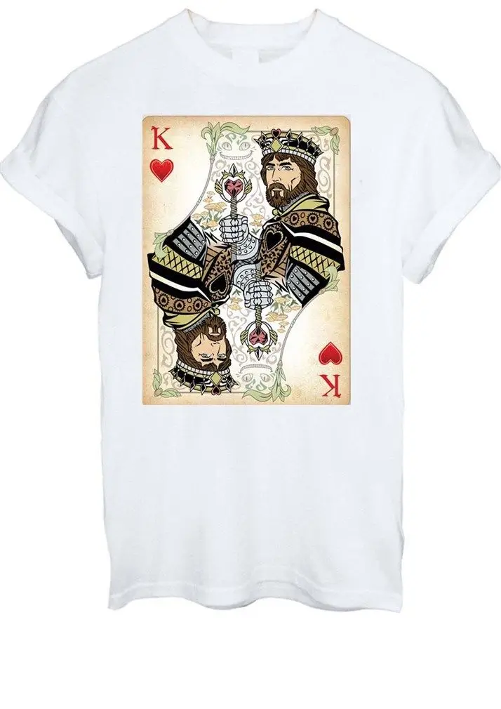 Карточная игра король Tumblr Футболка мужская женская унисекс 1505 100% хлопок для
