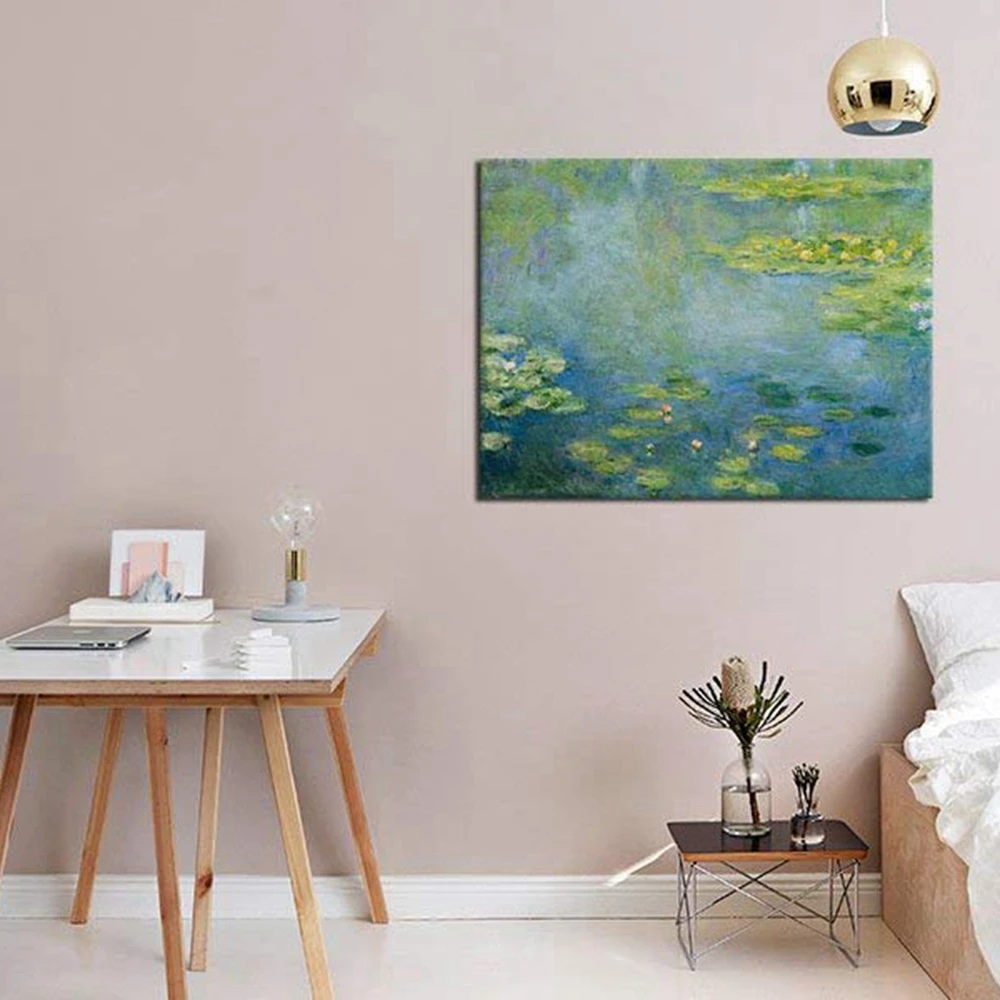 Wall Art жикле печати кувшинки Клод монет большой росписи сад Картина на холсте
