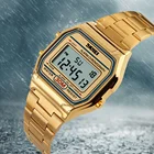 Роскошные Брендовые мужские светодиодные цифровые часы SKMEI мужские часы модные часы из нержавеющей стали военные спортивные наручные часы