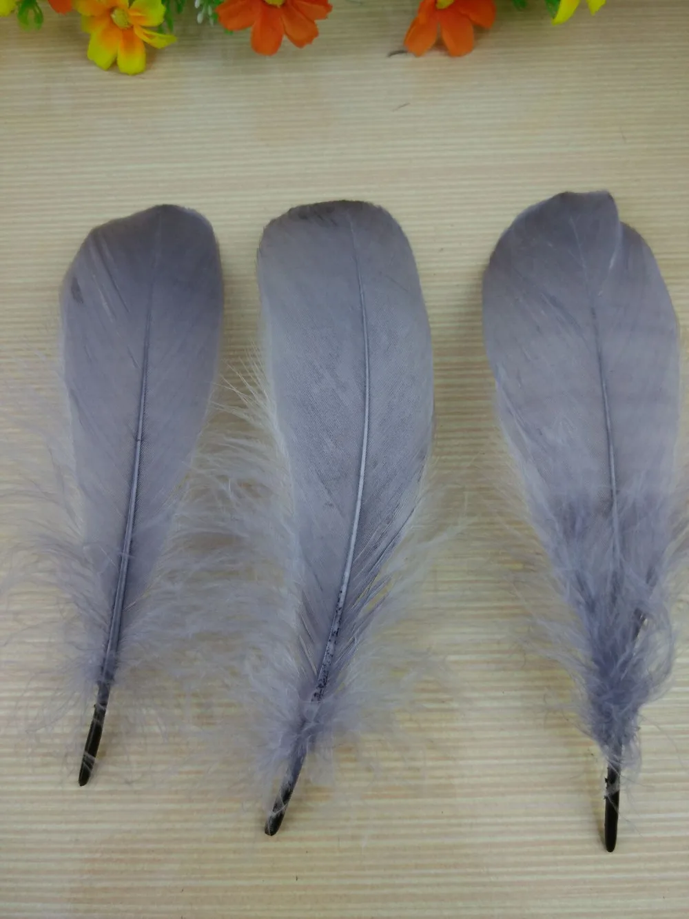 Новинка! Оптовая продажа серые качественные натуральные гусиные перья 20 шт. 5 7