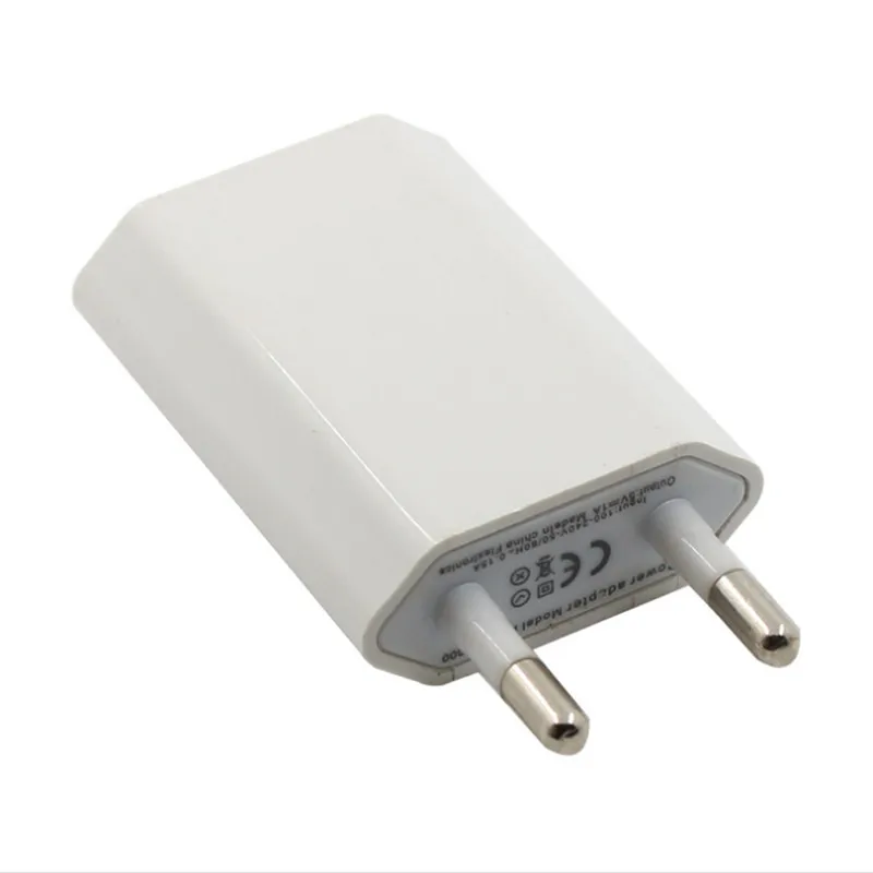 Белый цвет штепсельная вилка европейского стандарта USB AC зарядное устройство для