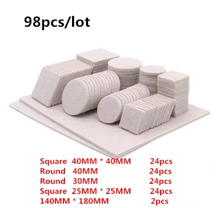 72pcs-122pcs Self Adhesive furniture leg pad Table Chair leg protector Feet Floor Anti Slip mat Bumper DIY Furniture Accessories - Цвет: A