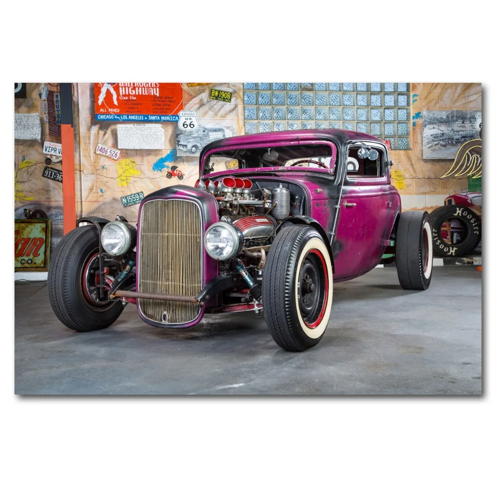 Wall Art Плакаты Пользовательские Hot Rod модифицированные автомобили классический