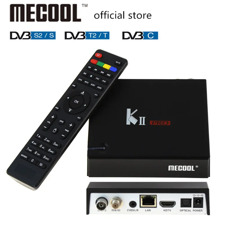 Mecool TV Box Кии Pro Android Set top box s905d DVB T2 dvb s2 c спутниковый ресивер 4 К медиаплеера