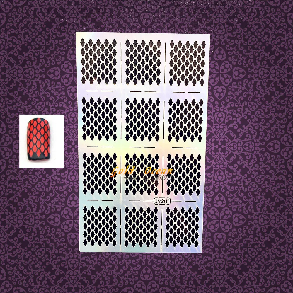 1 шт. Модный Лазерный дизайн ногтей штамп шаблон макияж советы руководство GJV201